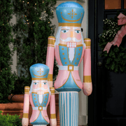 5 Ft Tall Inflatable Pink Nutcracker. Indoor or outdoor Christmas Decorations